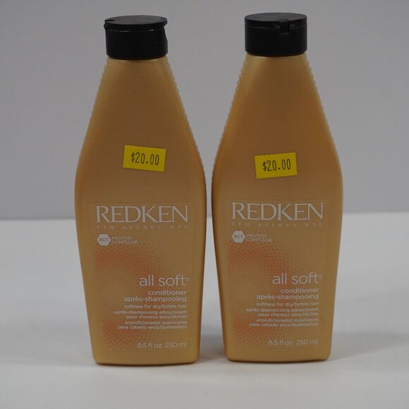 LOT OF 2 REDKEN ALL SOFT CONDITIONER 8.5 OZ SOFTNESS FOR DRY BRITTLE HAIR - Picture 1 of 3